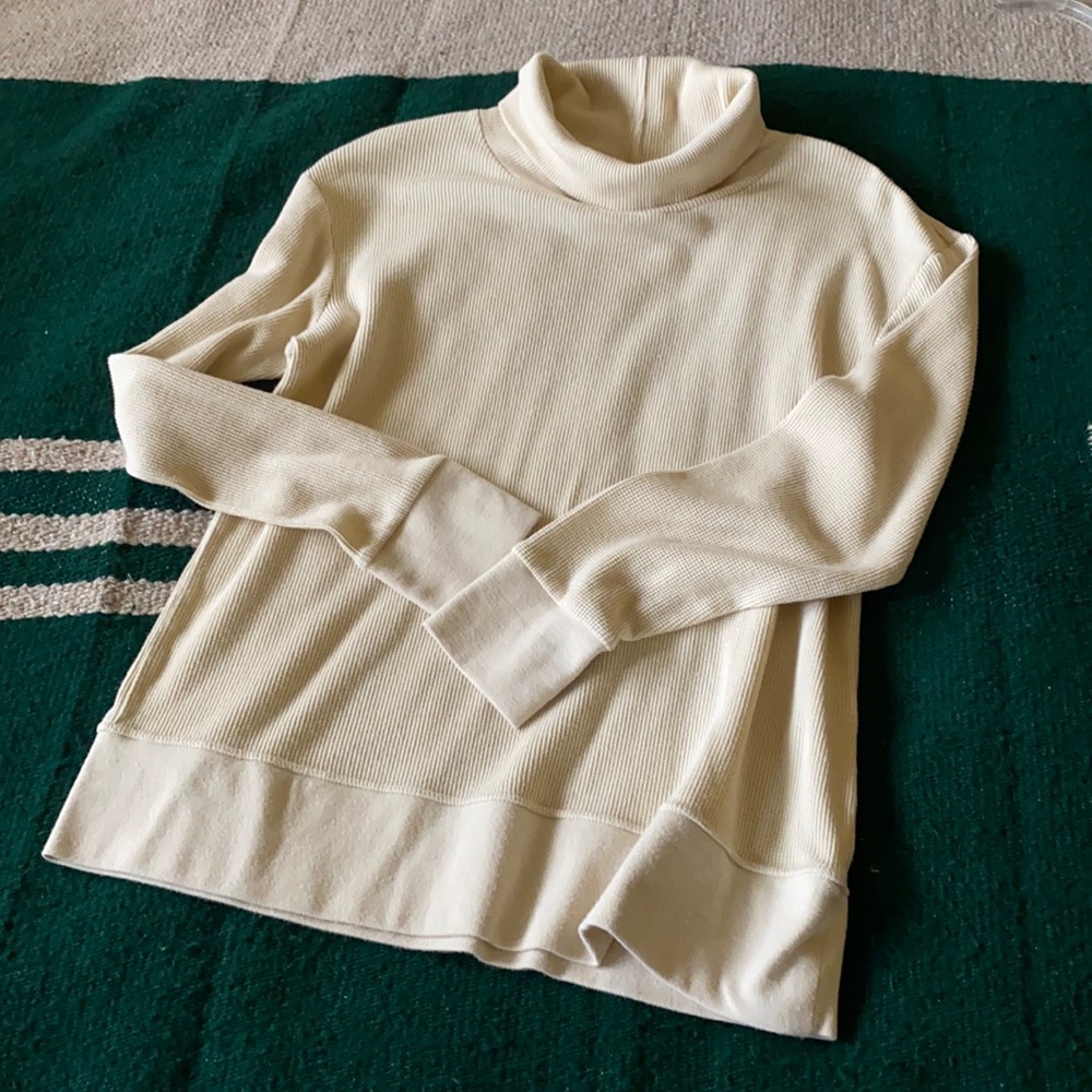 Organic Cotton Waffle Knit Turtleneck